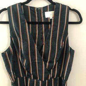 Green pinstripe dress